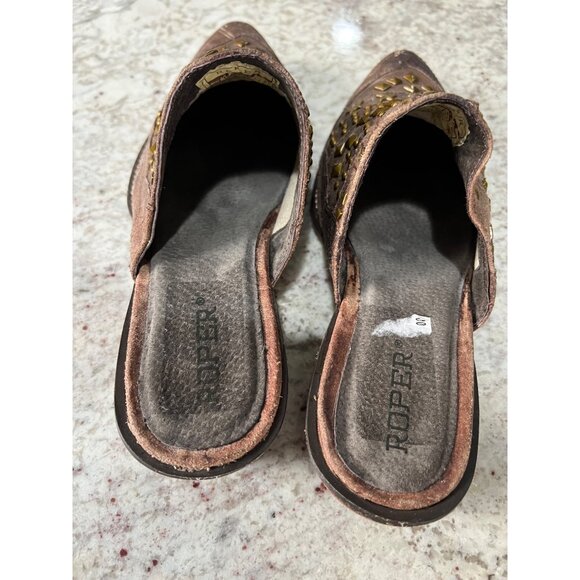 Roper Studded Western Mule Sandals - Size 8.5 - Picture 3 of 5